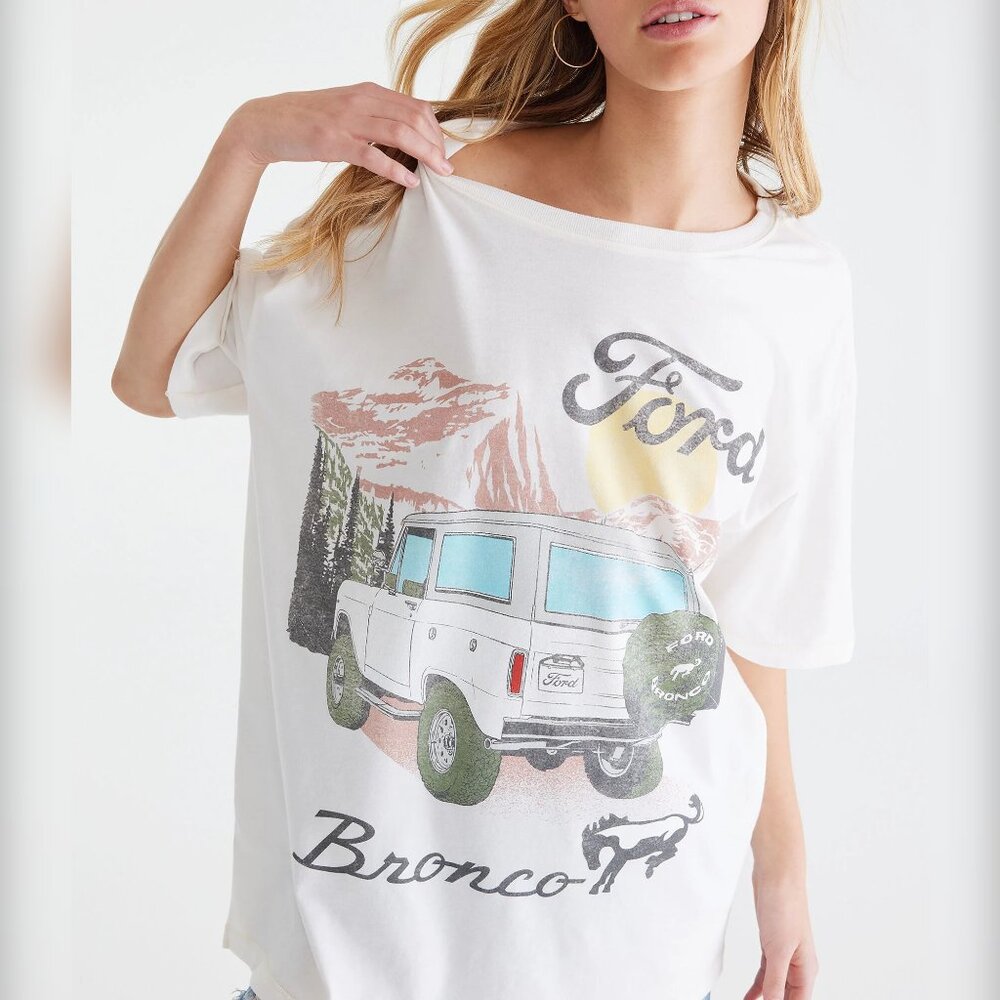 Aeropostale Ford Bronco Oversized Graphic T-Shirt Tee Size S Small